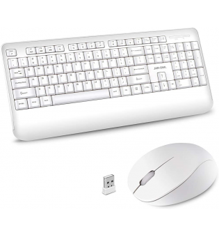 Wireless Keyboard and Mouse Combo, 2.4GHz Ergonomic Computer Keyboard and PC
