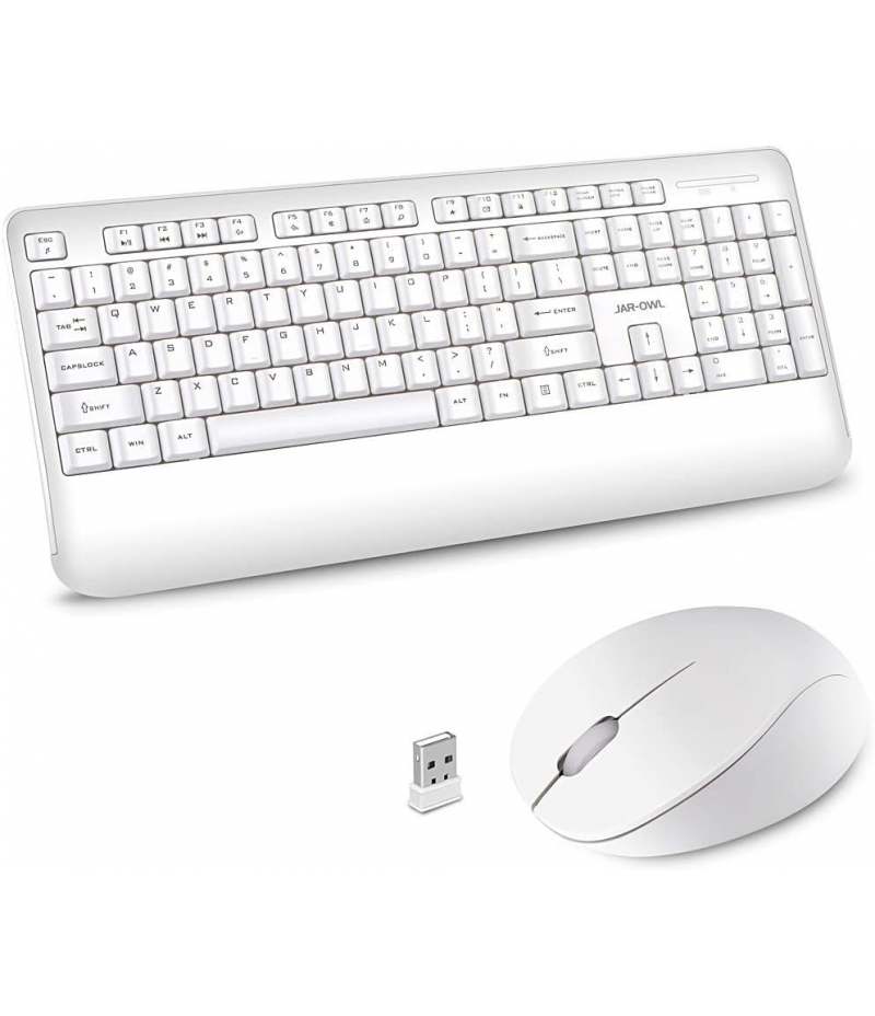 Wireless Keyboard and Mouse Combo, 2.4GHz Ergonomic Computer Keyboard and PC