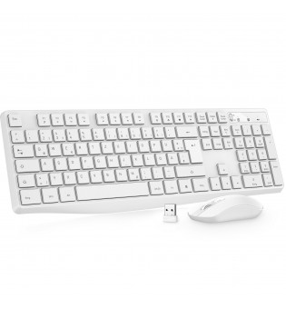 2.4GHz Wireless Keyboard and Mouse Combo for Desktop Computer Laptop Windows PC