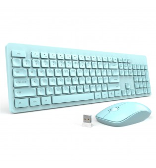 Wireless Keyboard and Mouse Combo (Blue)