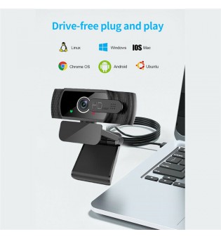 USB Auto Focus Full HD 1080P 360° Webcams With Microphone For Pc Computer Laptop