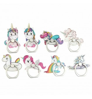 Rainbow Unicorn Mobile Phone Stand Holder 360 Finger Ring Smartphone Holder New