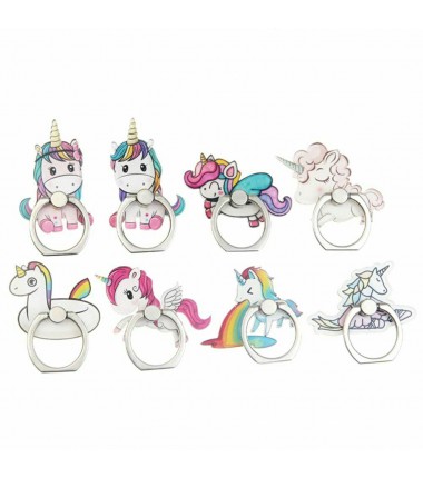 Rainbow Unicorn Mobile Phone Stand Holder 360 Finger Ring Smartphone Holder New