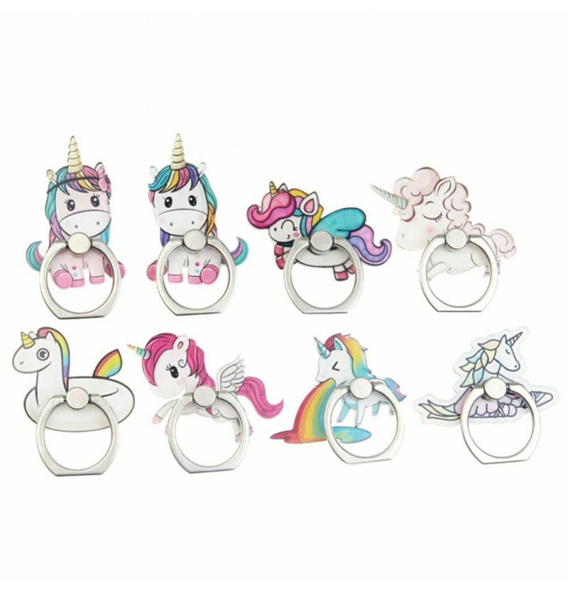 Rainbow Unicorn Mobile Phone Stand Holder 360 Finger Ring Smartphone Holder New Rainbow Unicorn Mobile Phone Stand Holder 360 Finger Ring Smartphone Holder New