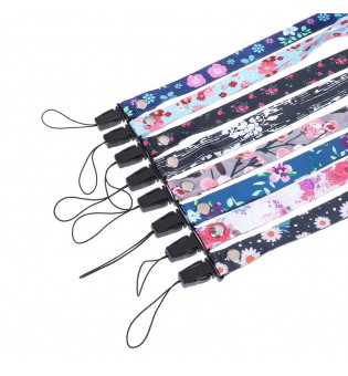 flower mobile phone lanyard badge holder DIY hang rope phone straps