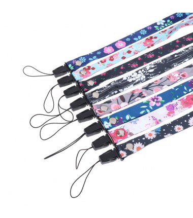 flower mobile phone lanyard badge holder DIY hang rope phone straps