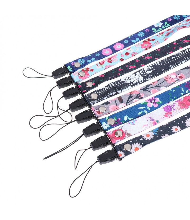 flower mobile phone lanyard badge holder DIY hang rope phone straps