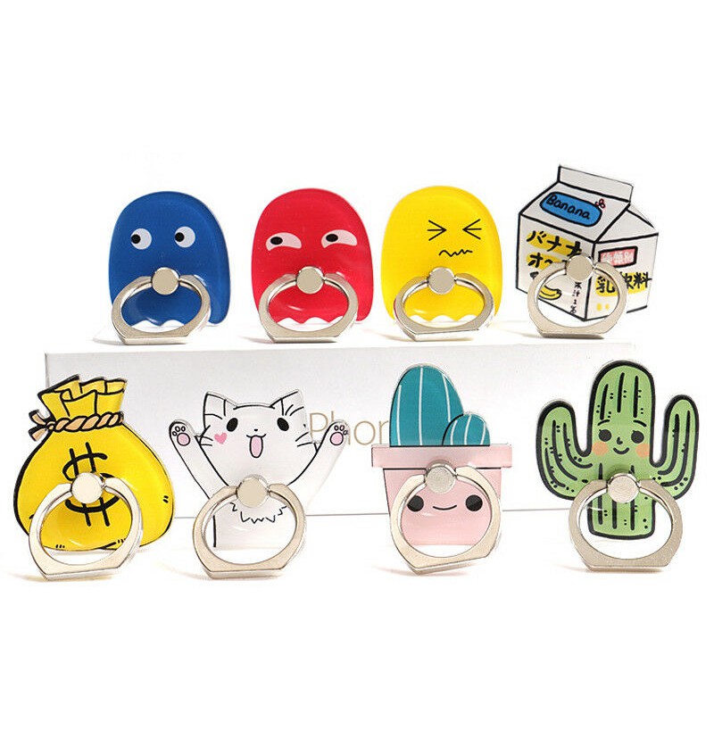 Cute Cartoon Finger Grip Ring Stick Mount Stand Holder For Mobile Phone Tablet Cute Cartoon Finger Grip Ring Stick Mount Stand Holder For Mobile Phone Tablet