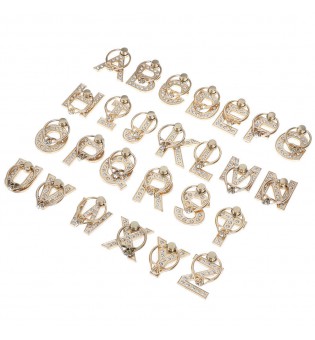 Diamond metal letter finger ring smartphone stand holder mobile phone FA