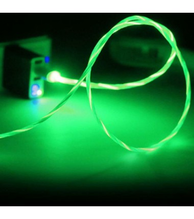 3A 5ft Fast Charging Led Light Up Cable Flowing USB-C Charging Cord Type C Phone