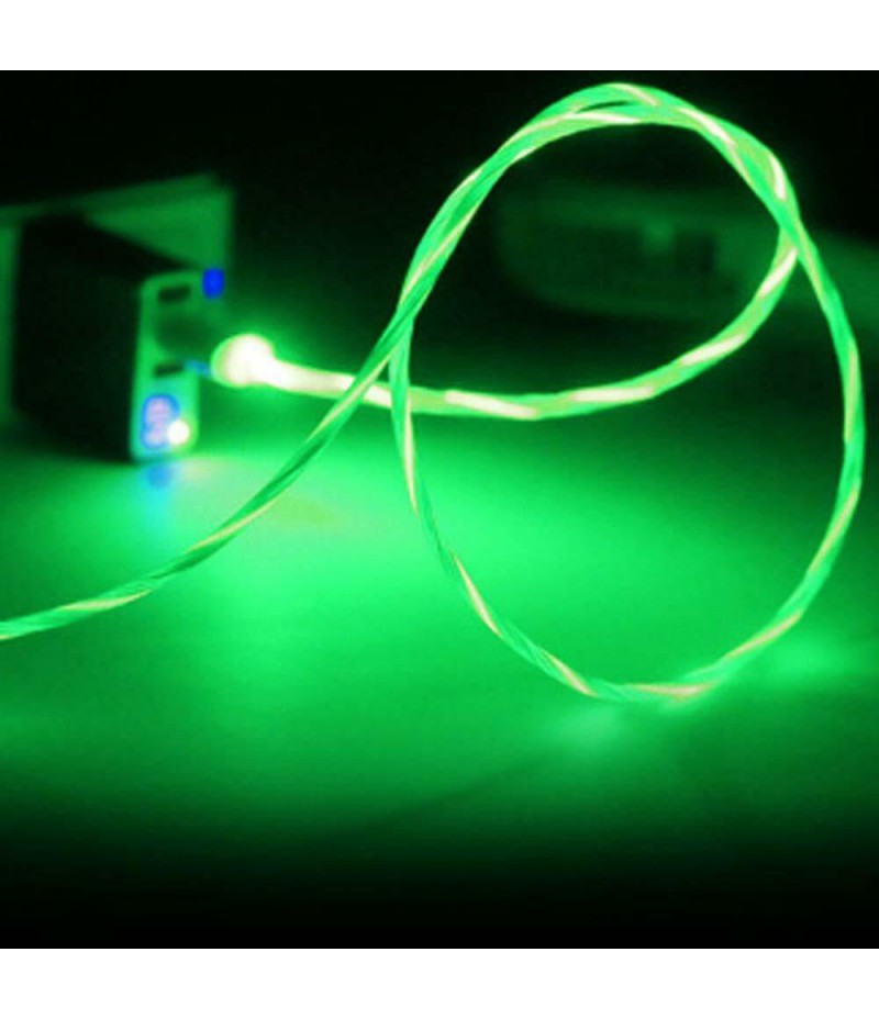 3A 5ft Fast Charging Led Light Up Cable Flowing USB-C Charging Cord Type C Phone