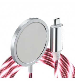 15W Magnetic Wireless Charger 1m Type-C Cable Fast Charging Pad Flow Light 15W Magnetic Wireless Charger 1m Type-C Cable Fast Charging Pad Flow Light