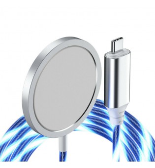 15W Magnetic Wireless Charger 1m Type-C Cable Fast Charging Pad Flow Light 15W Magnetic Wireless Charger 1m Type-C Cable Fast Charging Pad Flow Light