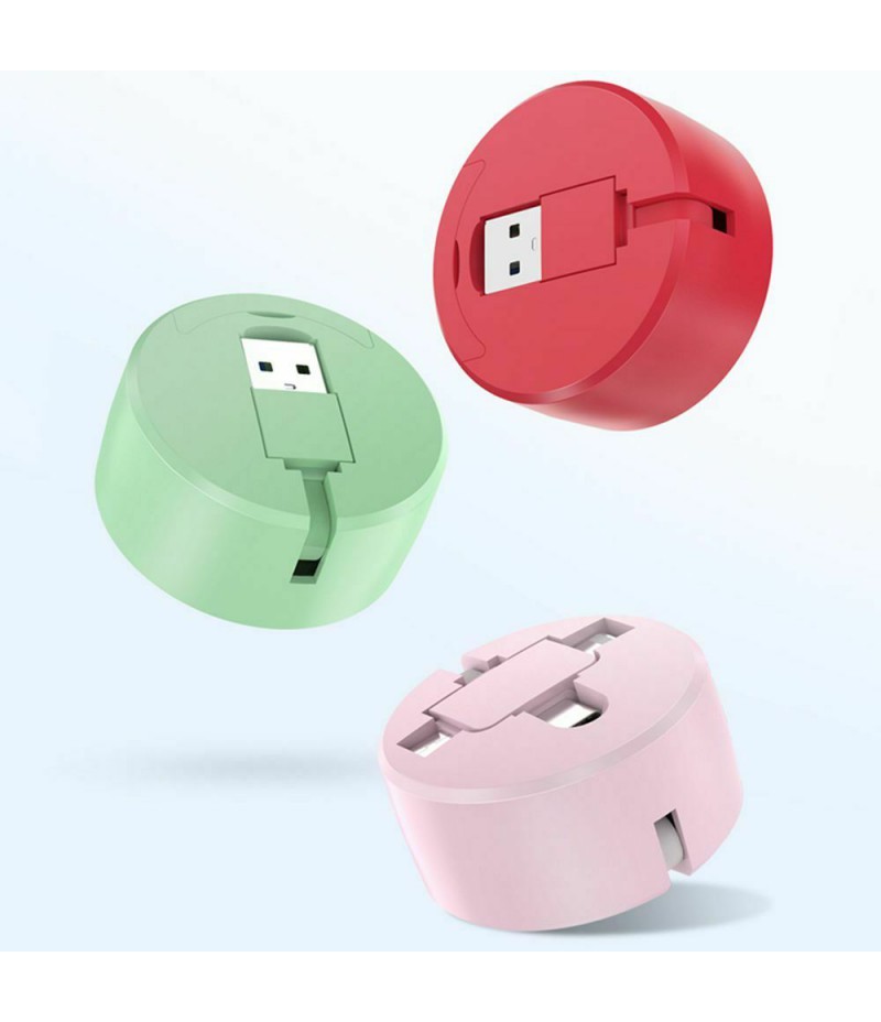 4/3/2 in1 Retractable USB Cable for Mobile Phone Micro USB Type C Charger GB
