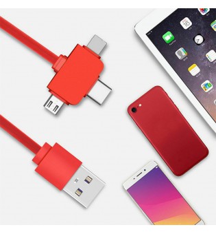 4/3/2 in1 Retractable USB Cable for Mobile Phone Micro USB Type C Charger GB