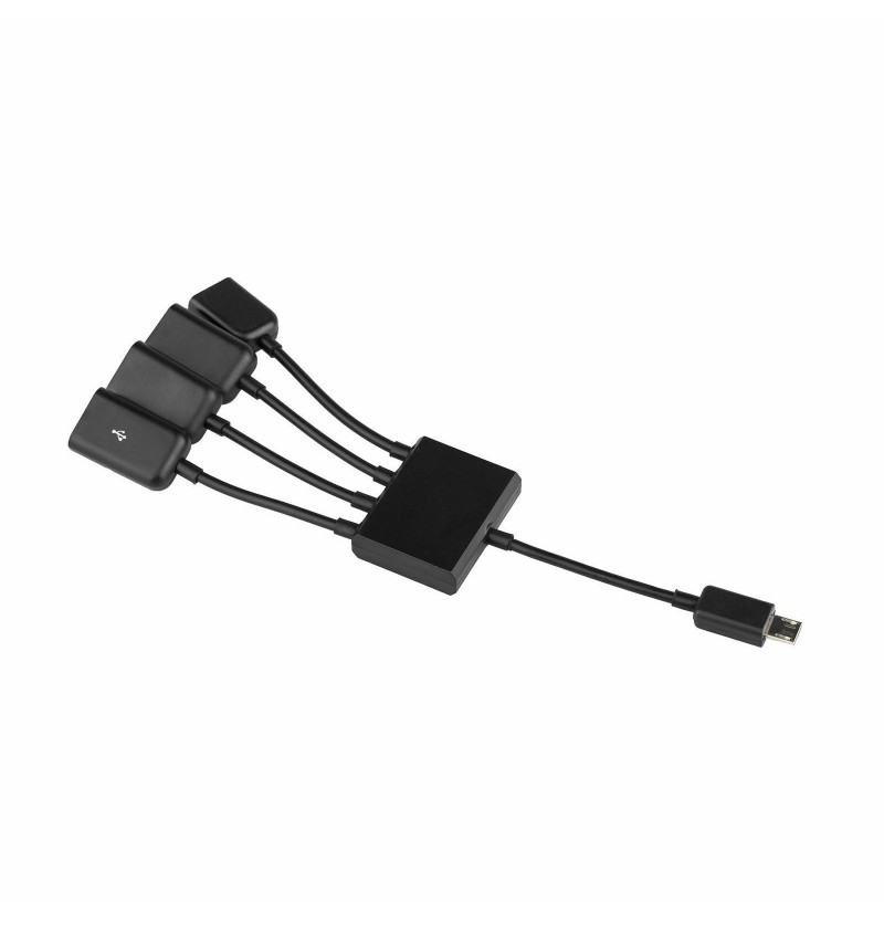 Micro USB to 3 Female Type A Split Cable Android Smart Cell Phone Charge Port Micro USB to 3 Female Type A Split Cable Android Smart Cell Phone Charge Port