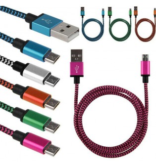 3/6/10ft Aluminum Braided Micro USB Data Sync Phone Charger Cable For Android 3/6/10ft Aluminum Braided Micro USB Data Sync Phone Charger Cable For Android