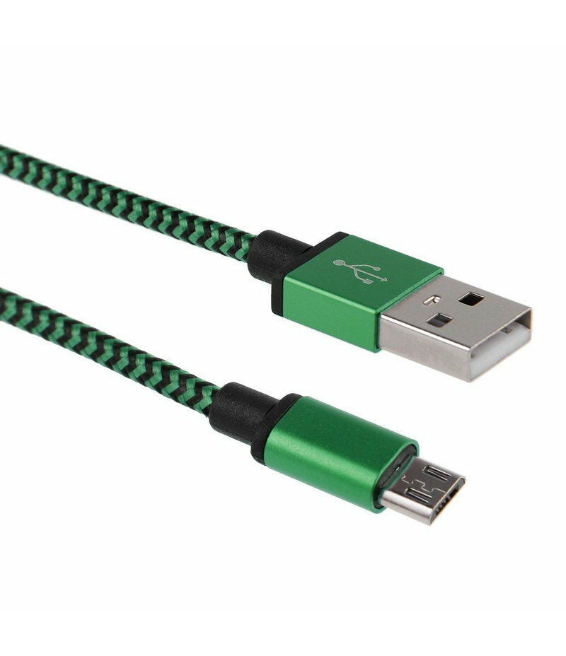 3/6/10ft Aluminum Braided Micro USB Data Sync Phone Charger Cable For Android