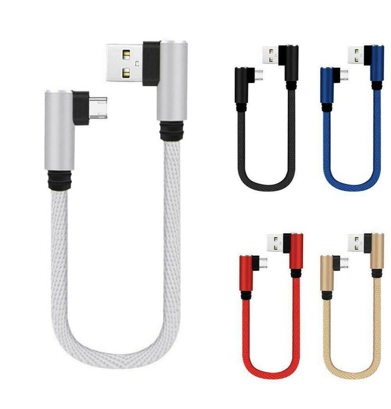 10" Short Charging Cable Elbow 90 Degree USB-C Type-C Phone Micro USB Cable 10" Short Charging Cable Elbow 90 Degree USB-C Type-C Phone Micro USB Cable