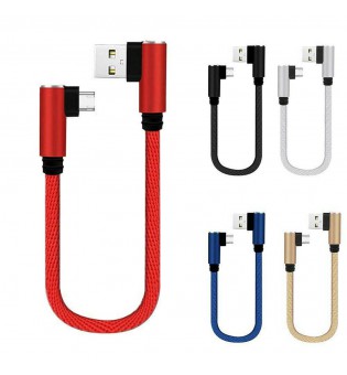 10" Short Charging Cable Elbow 90 Degree USB-C Type-C Phone Micro USB Cable 10" Short Charging Cable Elbow 90 Degree USB-C Type-C Phone Micro USB Cable