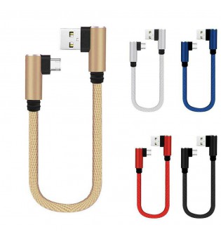10" Short Charging Cable Elbow 90 Degree USB-C Type-C Phone Micro USB Cable 10" Short Charging Cable Elbow 90 Degree USB-C Type-C Phone Micro USB Cable