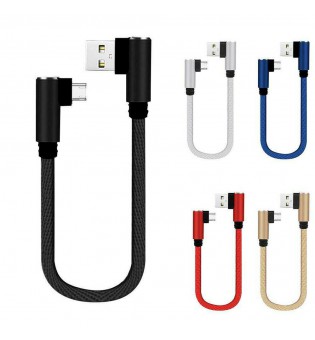 10" Short Charging Cable Elbow 90 Degree USB-C Type-C Phone Micro USB Cable 10" Short Charging Cable Elbow 90 Degree USB-C Type-C Phone Micro USB Cable