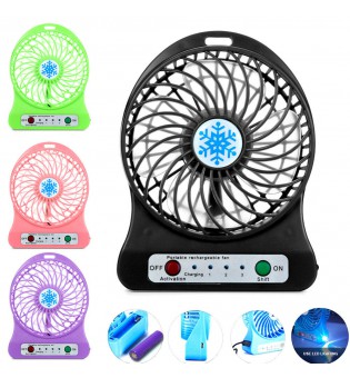 USB Mini Desk Fan Portable Small Cooling Air Cooler No Battery