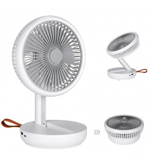 USB Rechargeable Foldable Portable Fan Air Cooler Cooling Mini Desk Floor Fan