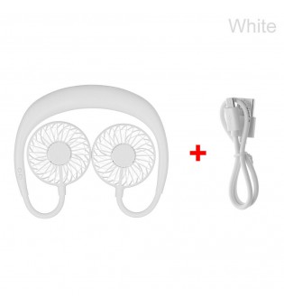 Adjustable Neckband Desk Hand cooler Fan Hands-Free Mini USB Portable Neck Fan