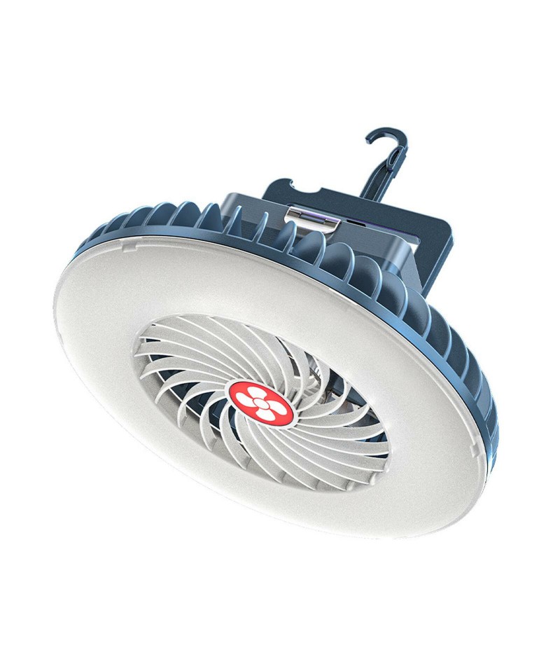 Portable Camping Fan with LED Lantern Rechargeable Battery Operated Camping Fan