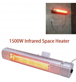 Waterproof Space Heater 1500W Infrared Wall Mounted Patio Heater Indoor Home Use