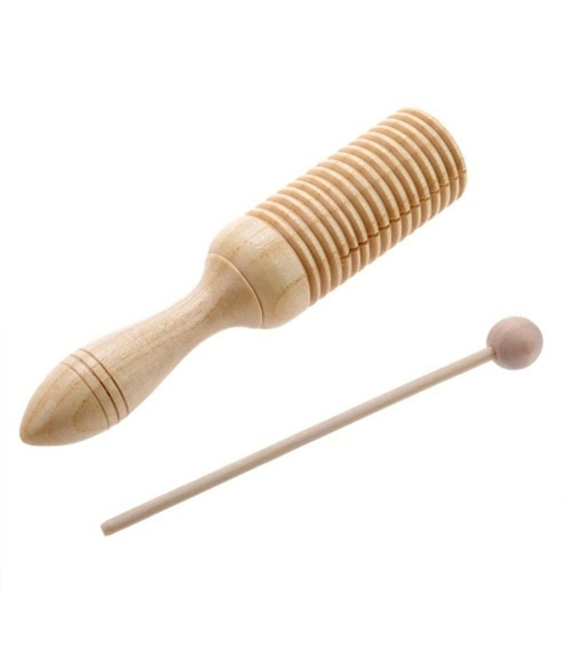 Children's Musical Toy Percussion Instrument Wooden Threaded Monophonic Drum