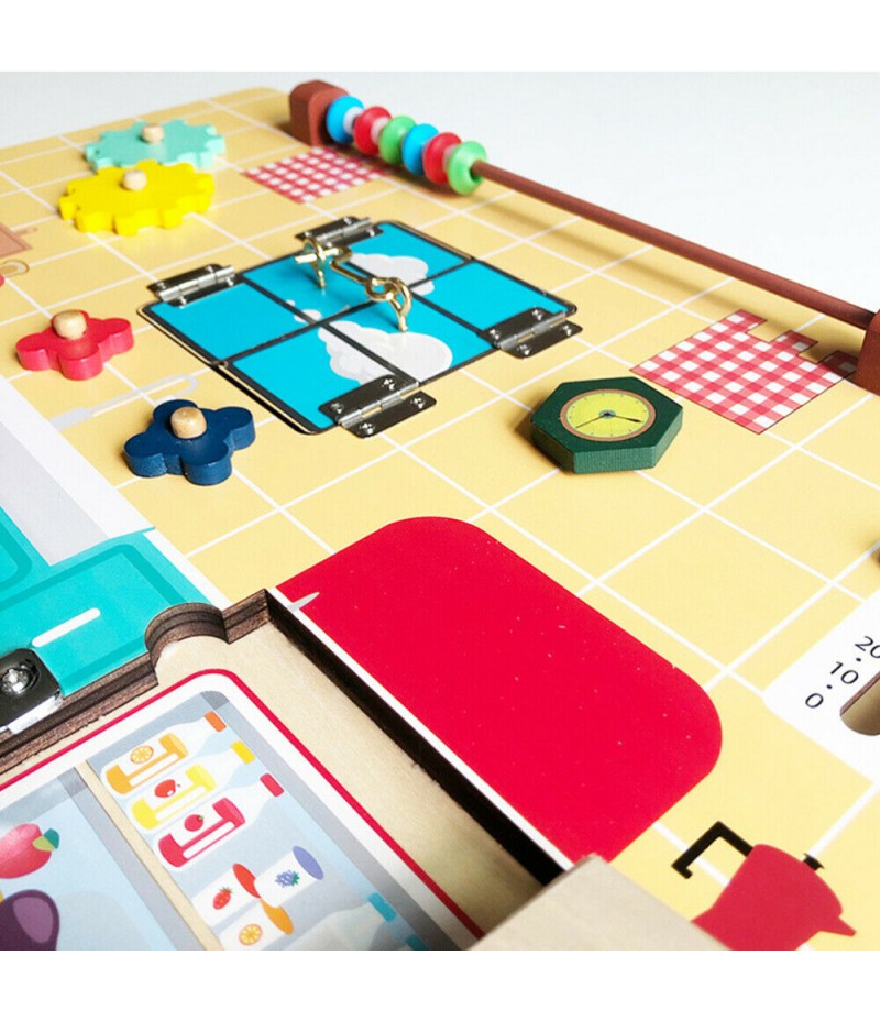 Toddlers Busy Board Montessori Educational Early Learning Tool Toys for Kids