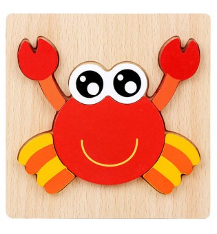 Educational Learning Toys Baby Kids Boy Girl Gift Wooden Jigsaw Puzzle 6 Count