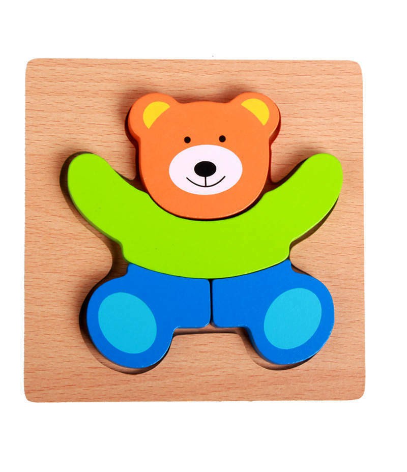 Educational Learning Toys Baby Kids Boy Girl Gift Wooden Jigsaw Puzzle 6 Count