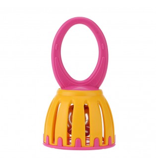 5" Handled Cage Bell Children Rattle Infant Baby Educational Funny Toy