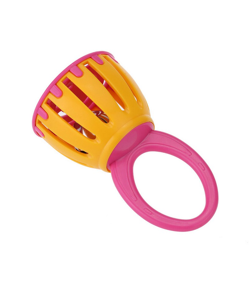 5" Handled Cage Bell Children Rattle Infant Baby Educational Funny Toy