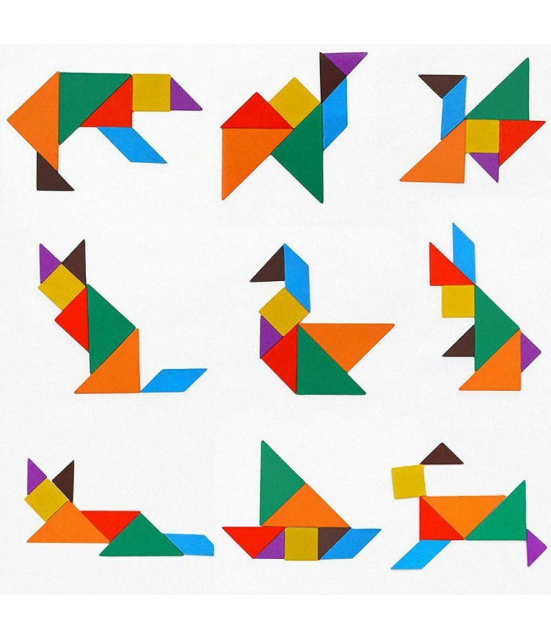 Jigsaw Tangram Brain Puzzle Educational Kids Toys Baby Early Learning Children
