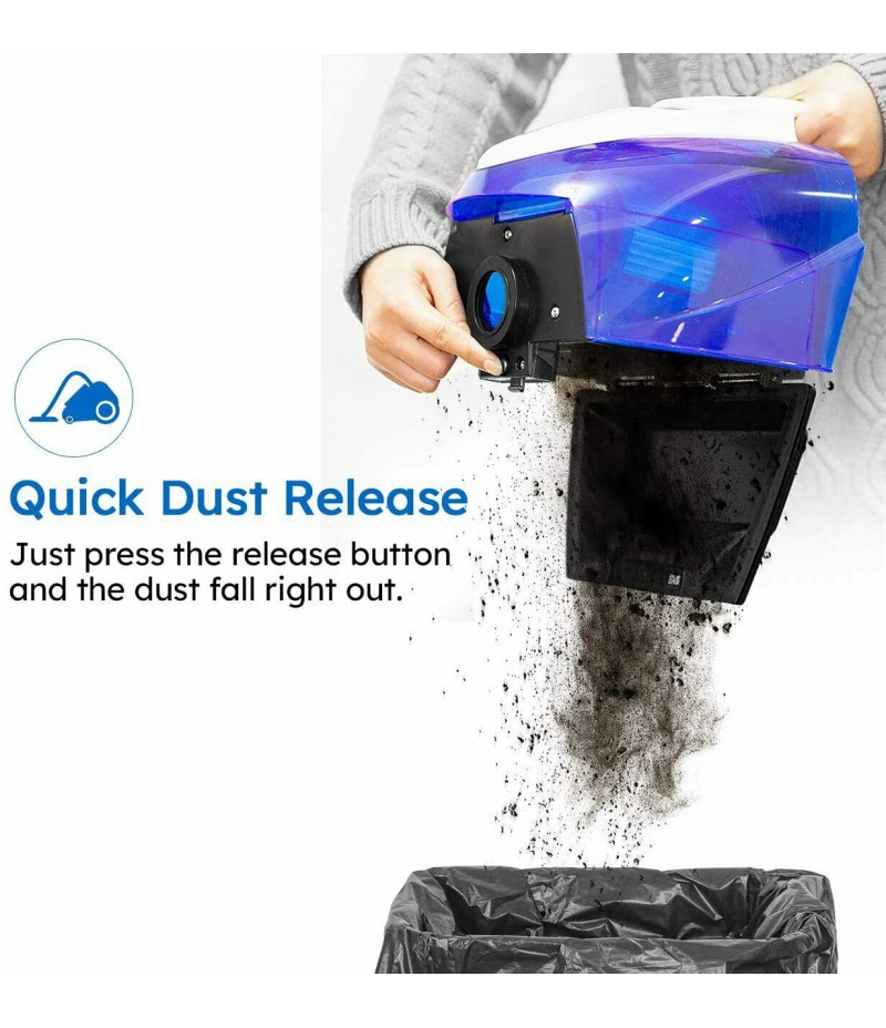 Bagless Canister Vacuum Portable Cyclonic Vacuum Cleaner with Washable Filter